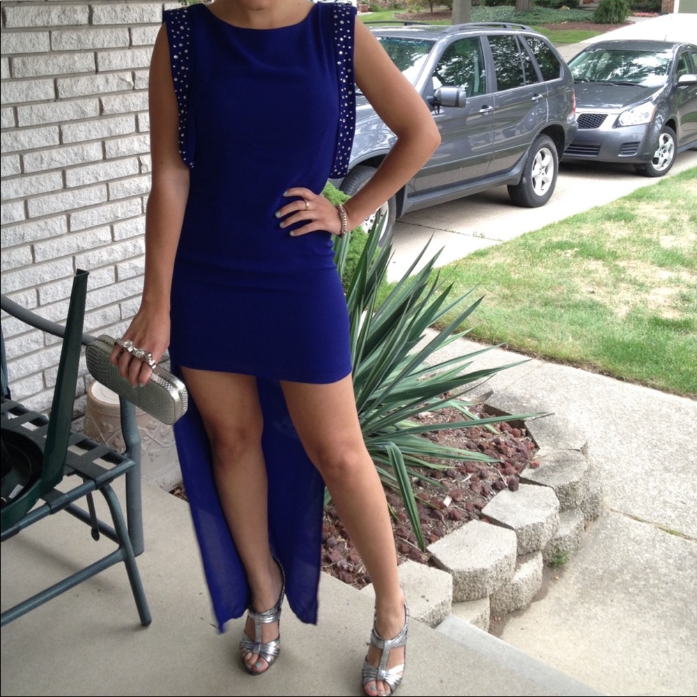 Akira High-Low Royal Blue Dress